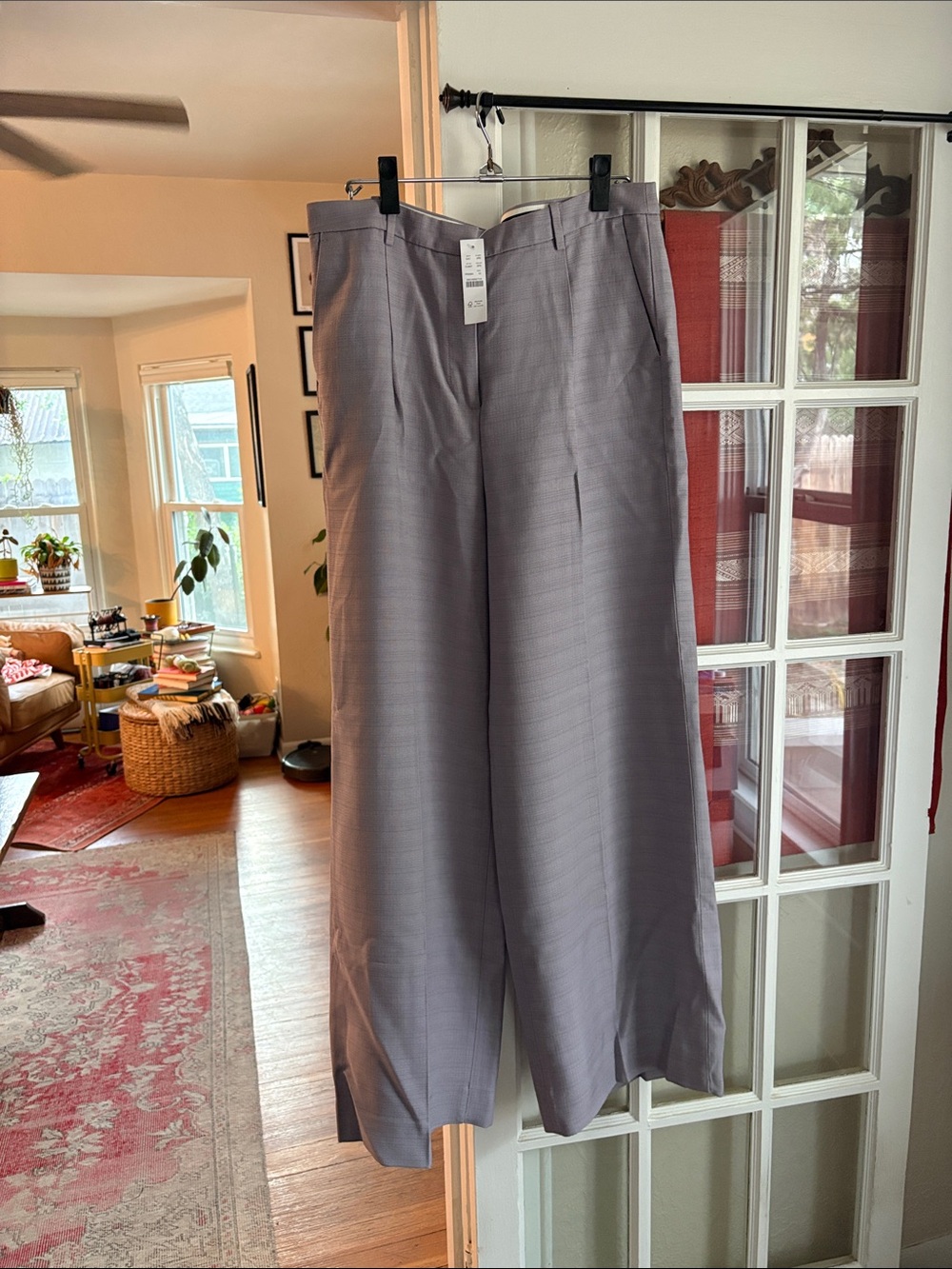 NWT J. Crew Essential Wide Leg Pant in Luster Canvas (Stormy Peony/12)